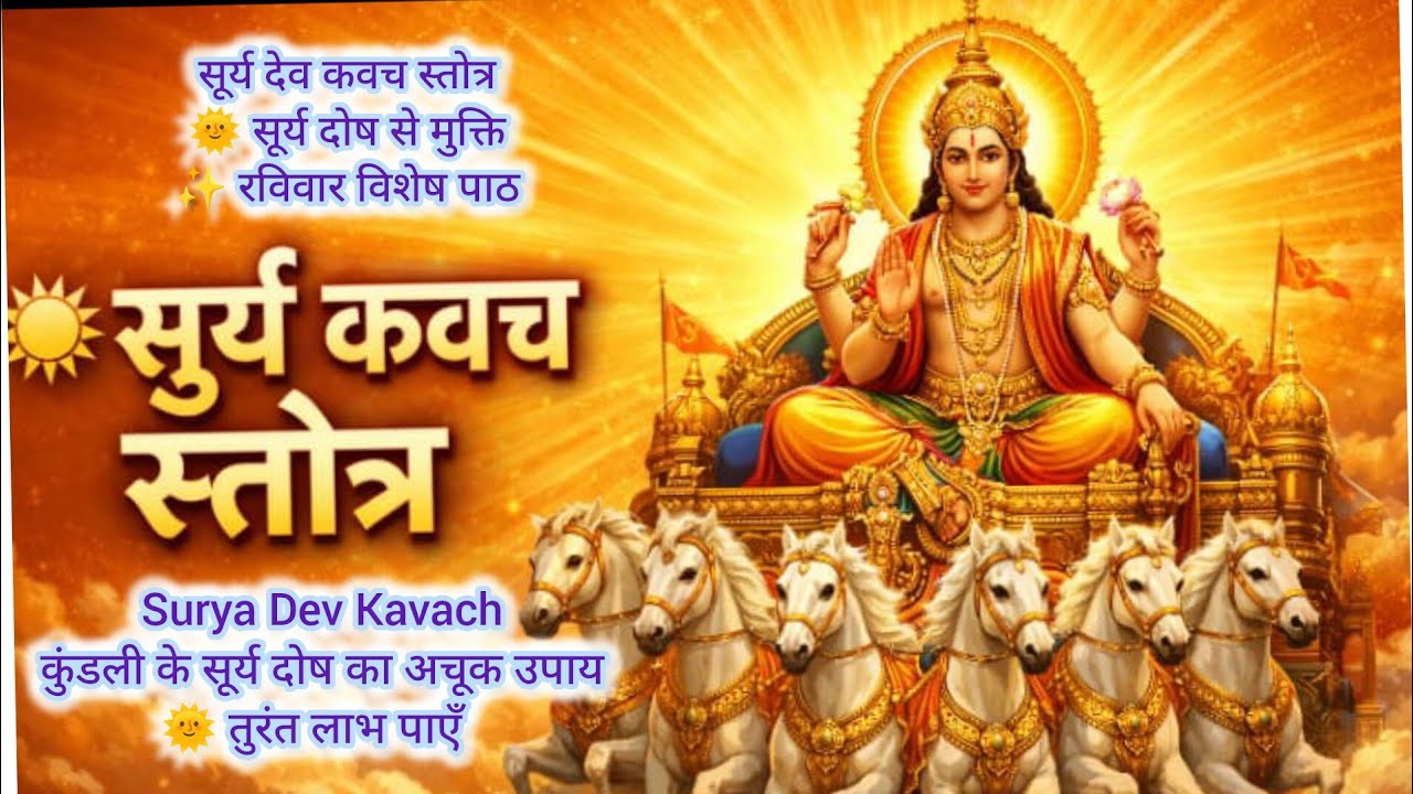 श्री सूर्य देव कवच स्तोत्र |Surya Dev Kavach Stotram  | Surya Dev Kavach Stotram Full Path|Surya Dev