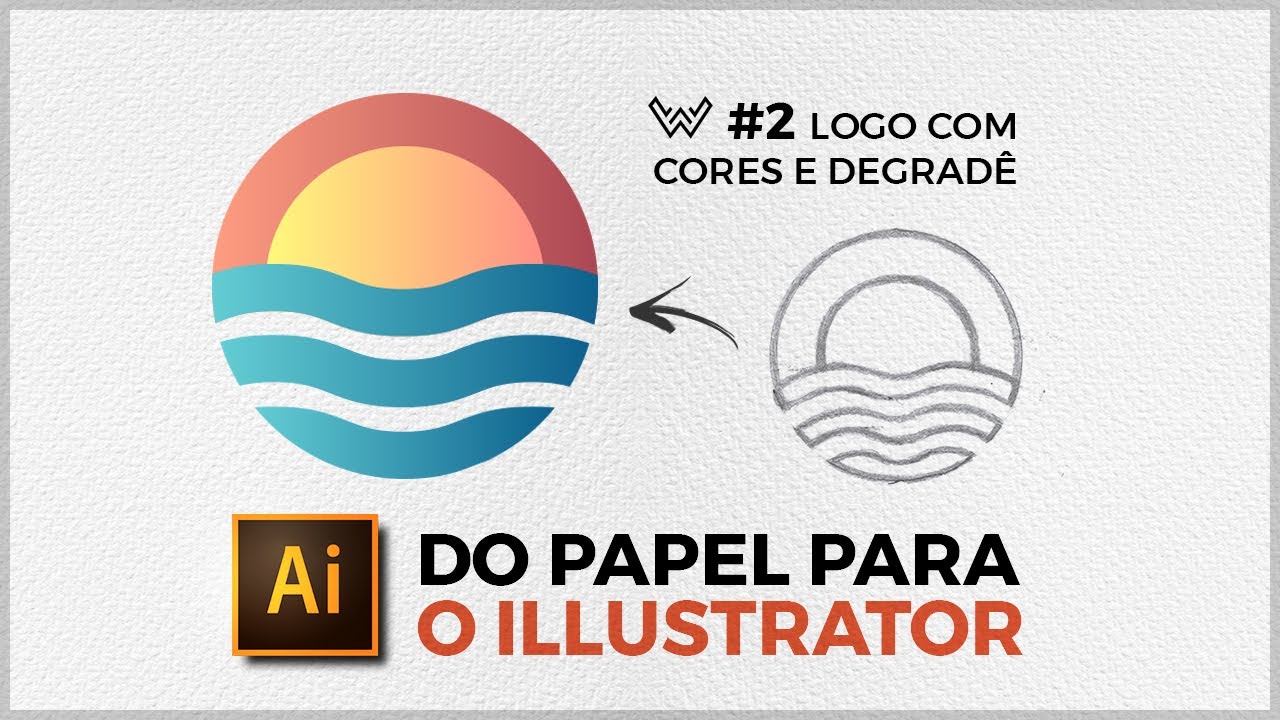 Como criar LOGO com cores e degradê I Passando do PAPEL para o ILLUSTRATOR