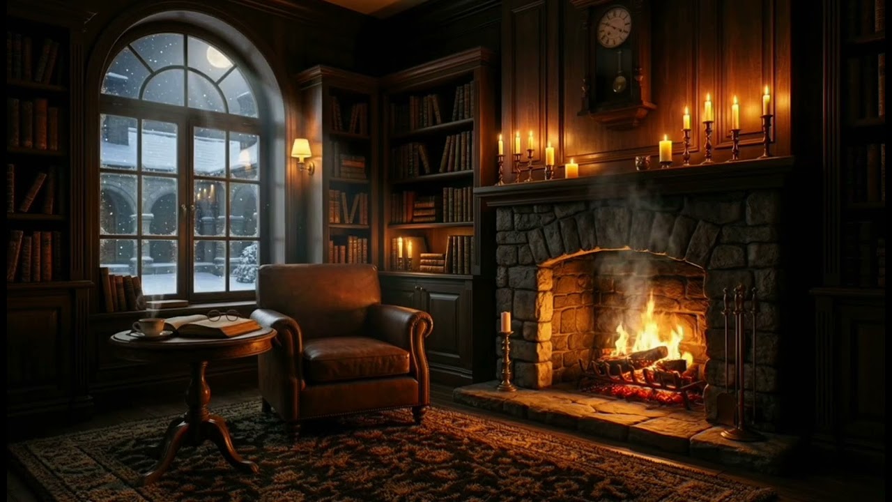 💤 Fireplace Sounds for Sleep | Cozy Night Ambience 🔥