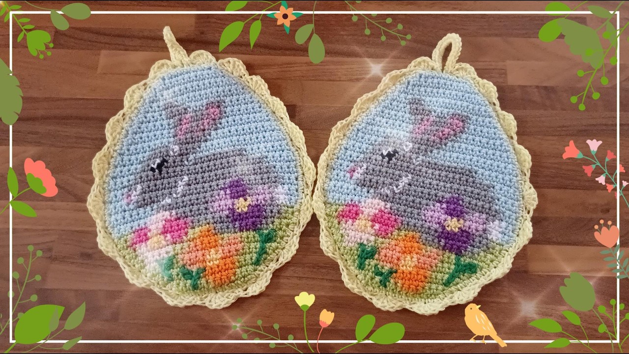 🧶🐇PRESINA DI PASQUA CON SCHEMA 1° PARTE 🐇🧶