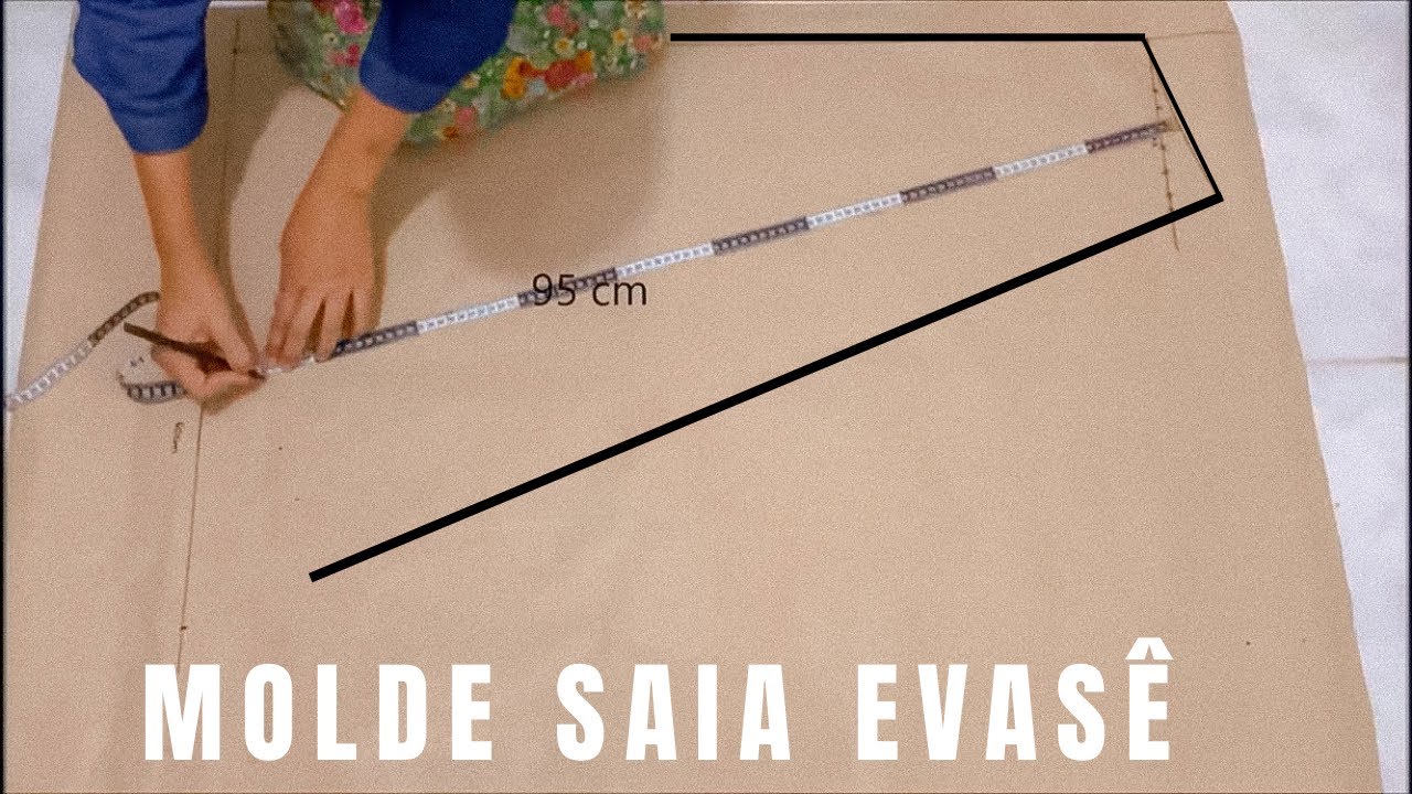 AULA IMPERDÍVEL 👉🏼 MOLDE FÁCIL DE UMA SAIA EVASÊ