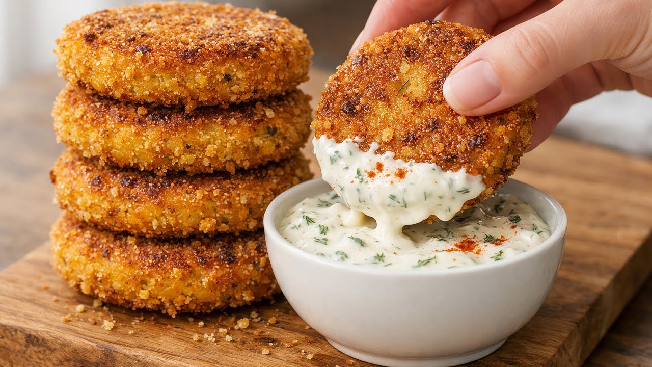 These chickpea and rice patties are a real protein bomb! A quick and healthy chickpea recipe!