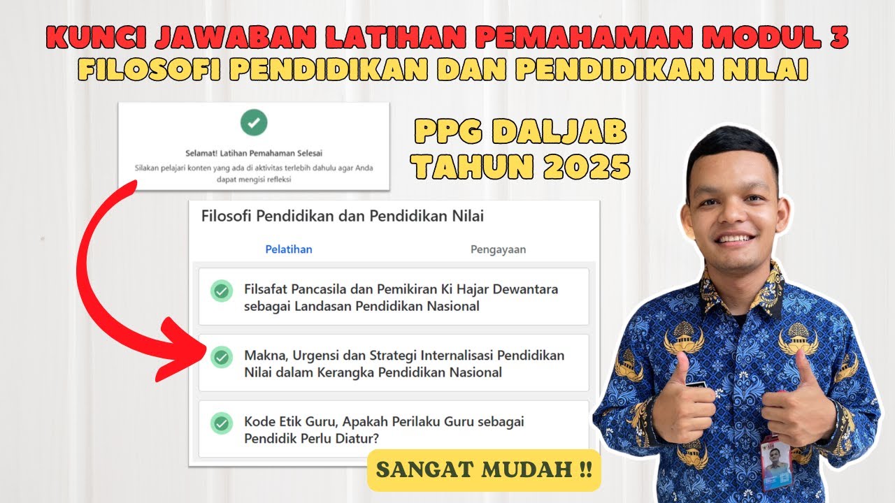 Kunci Jawaban Latihan Pemahaman Modul 3 PPG 2025 Semua Topik