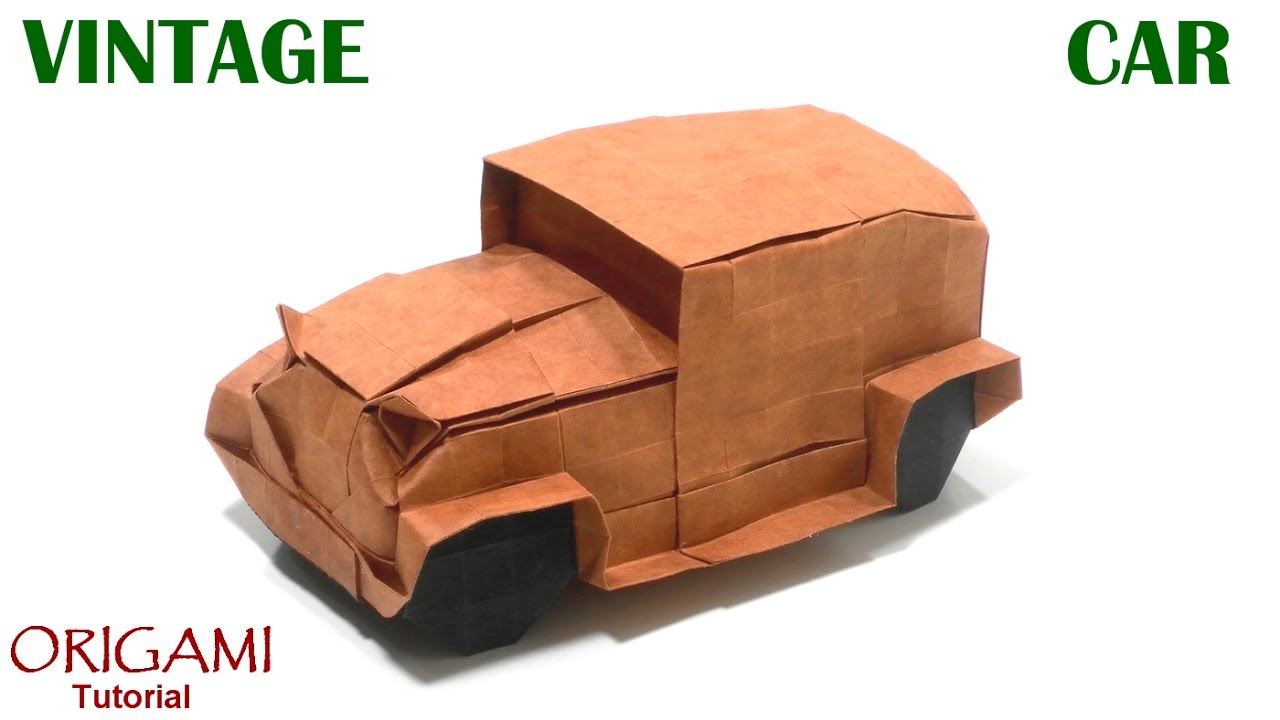 Origami Vintage Car tutorial (Akira Kawamura) 折り紙  ヴィンテージカー