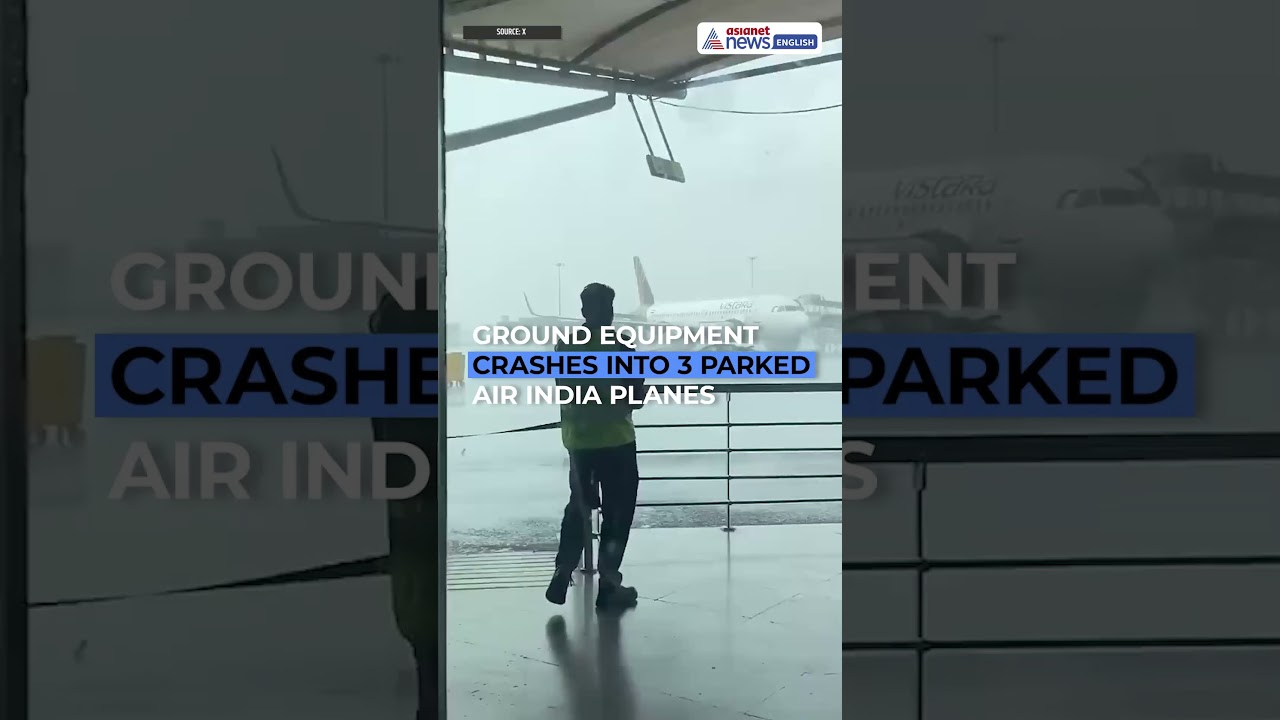 Chaos at Delhi Airport: Strong Winds & Rain Damage 3 Parked Air India Planes | Viral Video