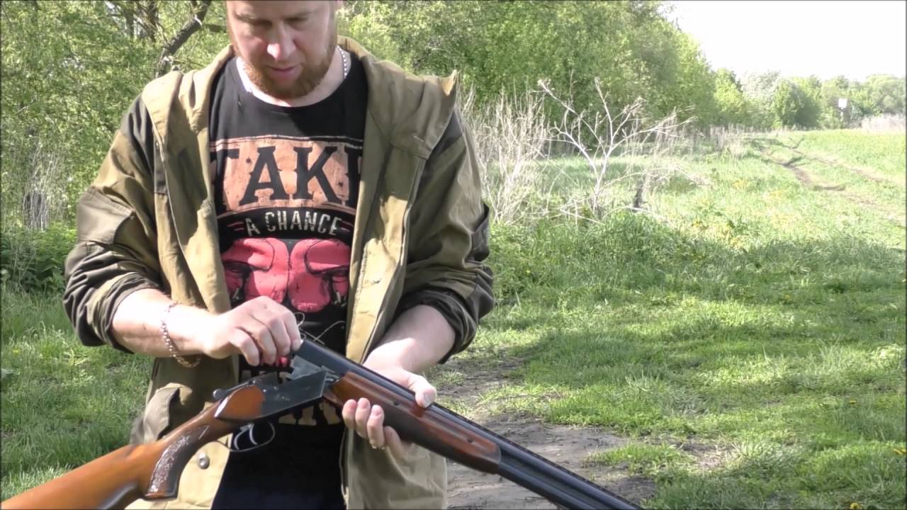 ТОЗ 34 СССР и ТОЗ 34 Россия 12 калибр , пулей с двух стволов !!!