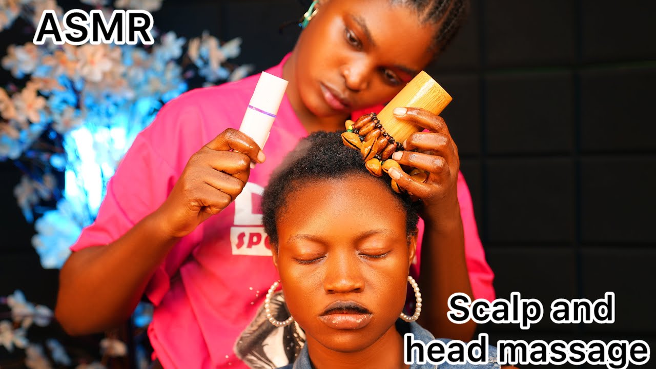 ASMR Scalp,head massage,oiling with soft sounds for good sleep,stress relief and relaxation 