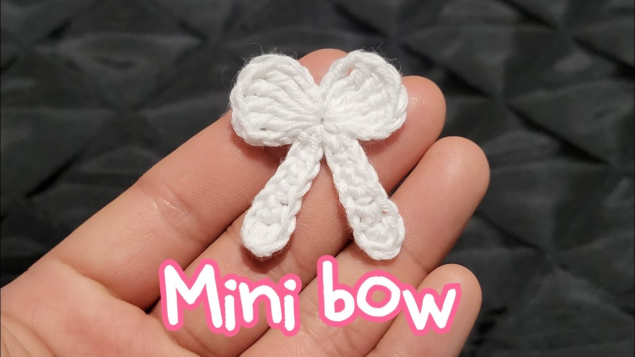 Crochet mini bow pattern tutorials 🧶🎀