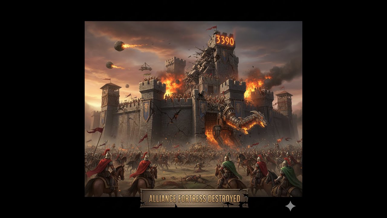 3390 Destroying Alliance Fortress | Rise of Kingdoms Tides of War KVK 
