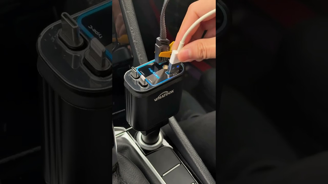 Retractable Car Charger, 69W USB Car Accessories Adapter  Fast Charging,.    