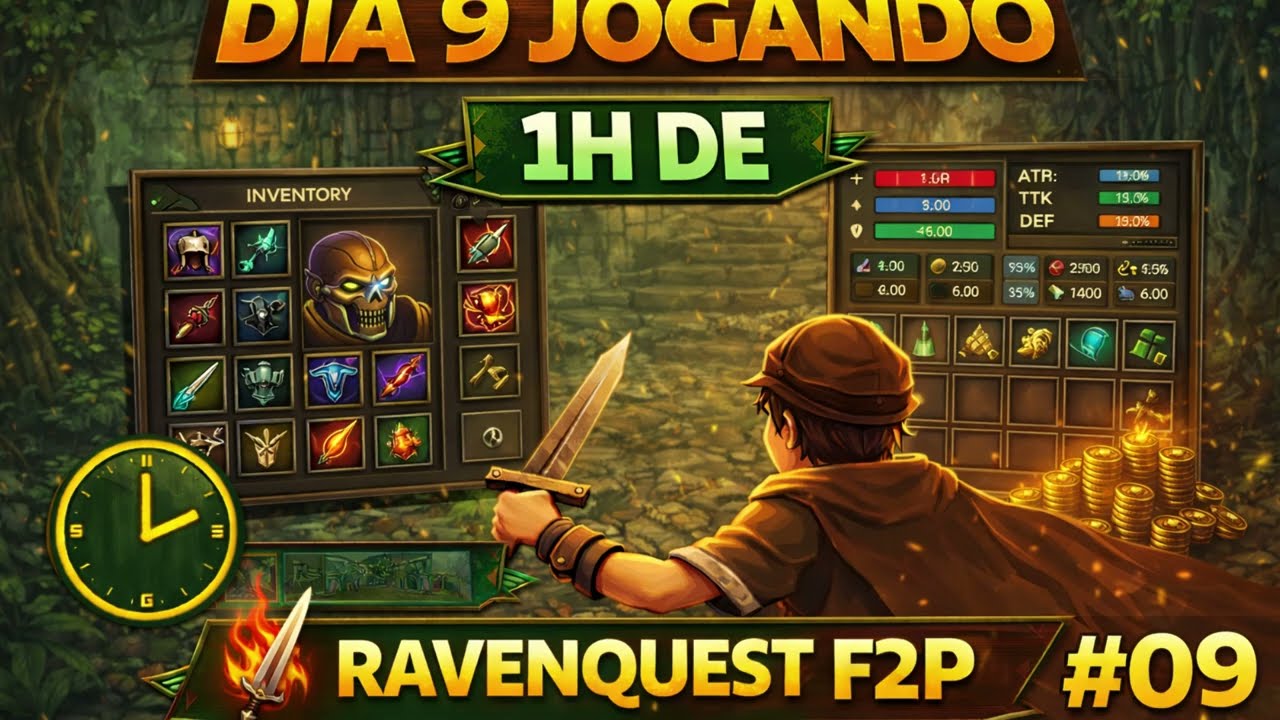 DIA 9 no RavenQuest F2P | BUILD COMEÇANDO A TOMAR FORMA 🔥⚔️ #09