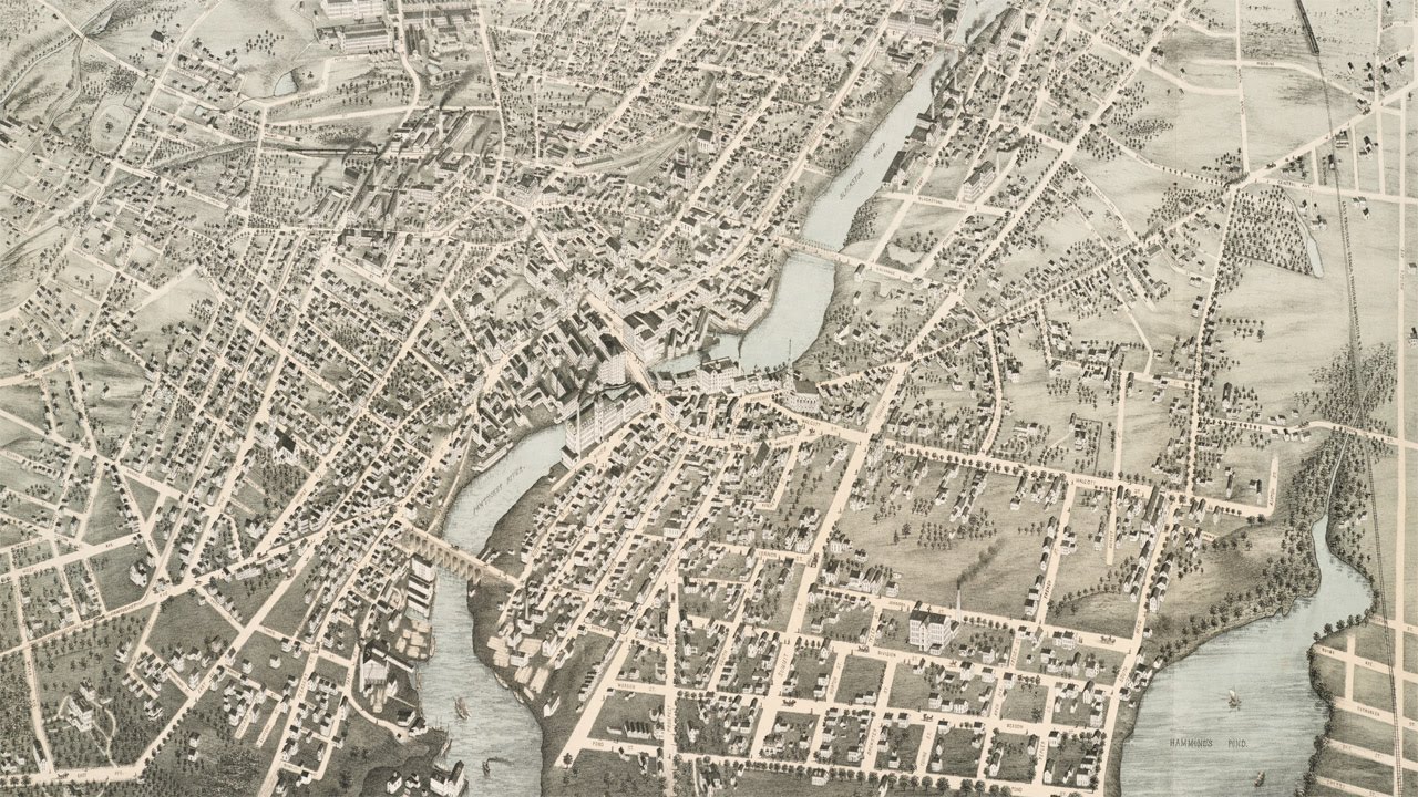 Pawtucket Rhode Island History and Cartograph (1877)