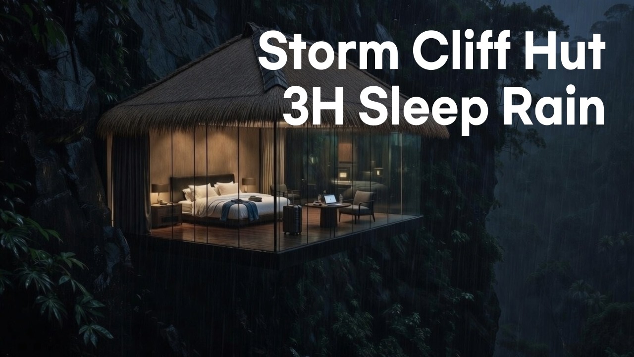 Cliff Hut in Heavy Rain · Sleep Sounds 3H