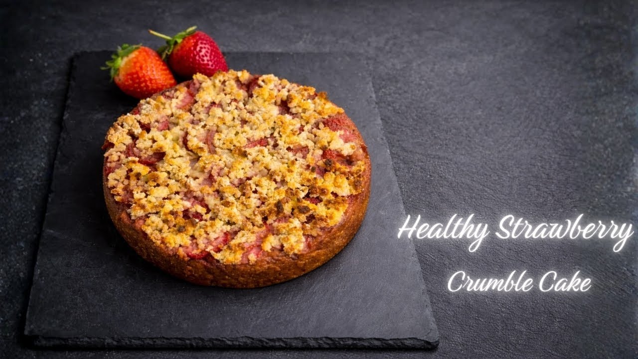 This Strawberry Cake Is Fit, Easy & Quick🍓 No Butter!