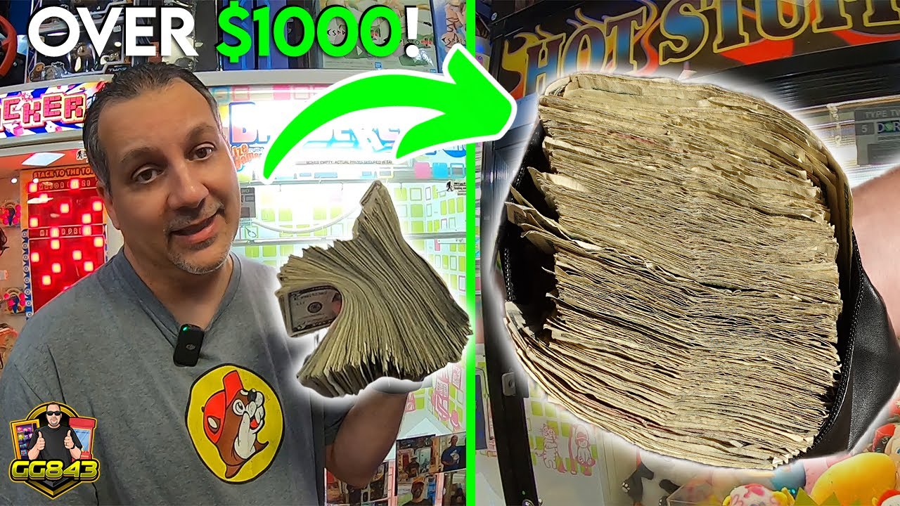 Collecting OVER $1000 From Our Game Store Vending Machines!