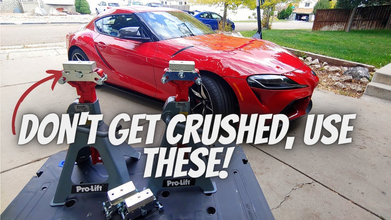Jack Stand Adapters - Don't get crushed if your jack fails! 2020+Supra/BMW #MKVSupra #ToyotaSupra