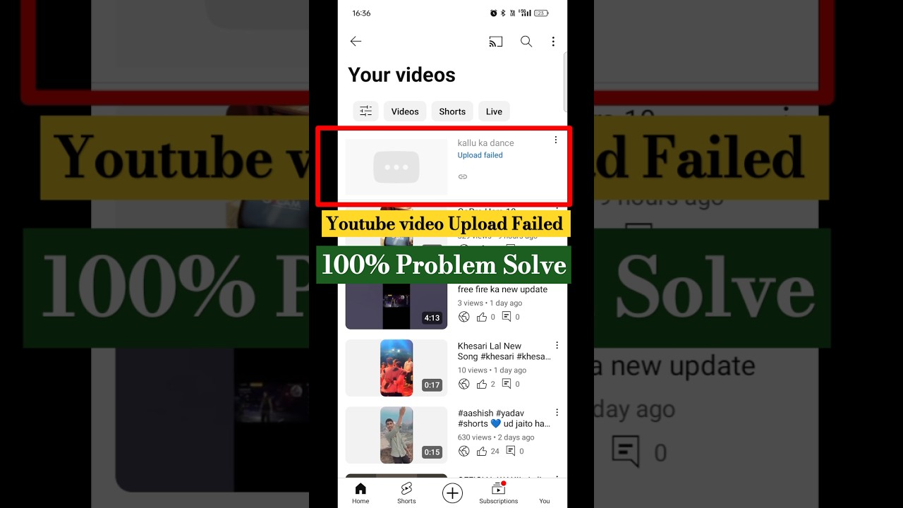 Youtube Video Upload Failed/Problem Solved #youtube #uplaod #fail #issue #solved #youtubeuploader