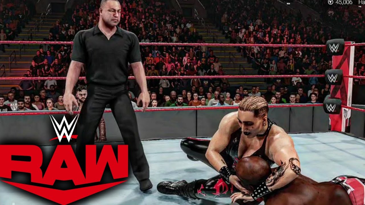 Apollo Crews vs Rhea Ripley Intergender Match| Apollo Crews Fights Rhea Ripley Monday Night Raw 2023