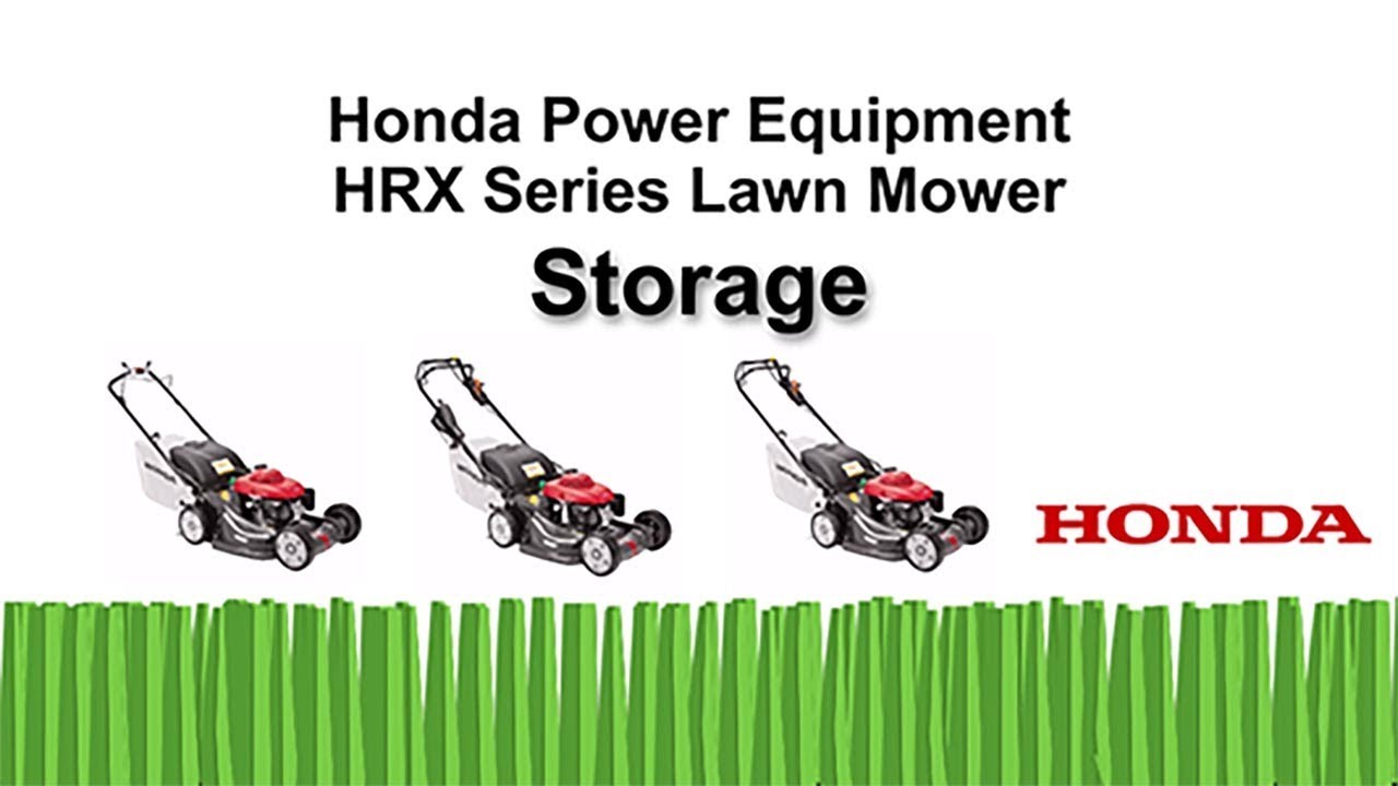 HRR216 Series Lawn Mower Storage