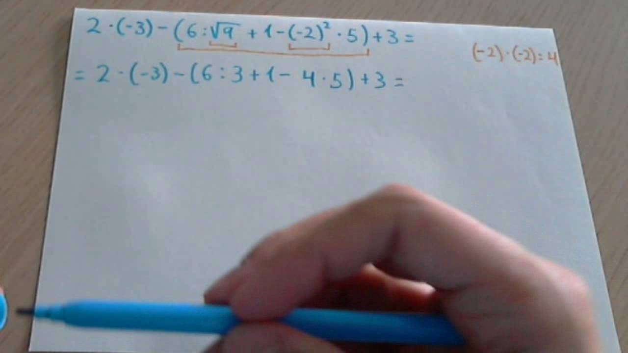 Operaciones combinadas de enteros (suma, resta, multiplicación, división, raíces, potencias)