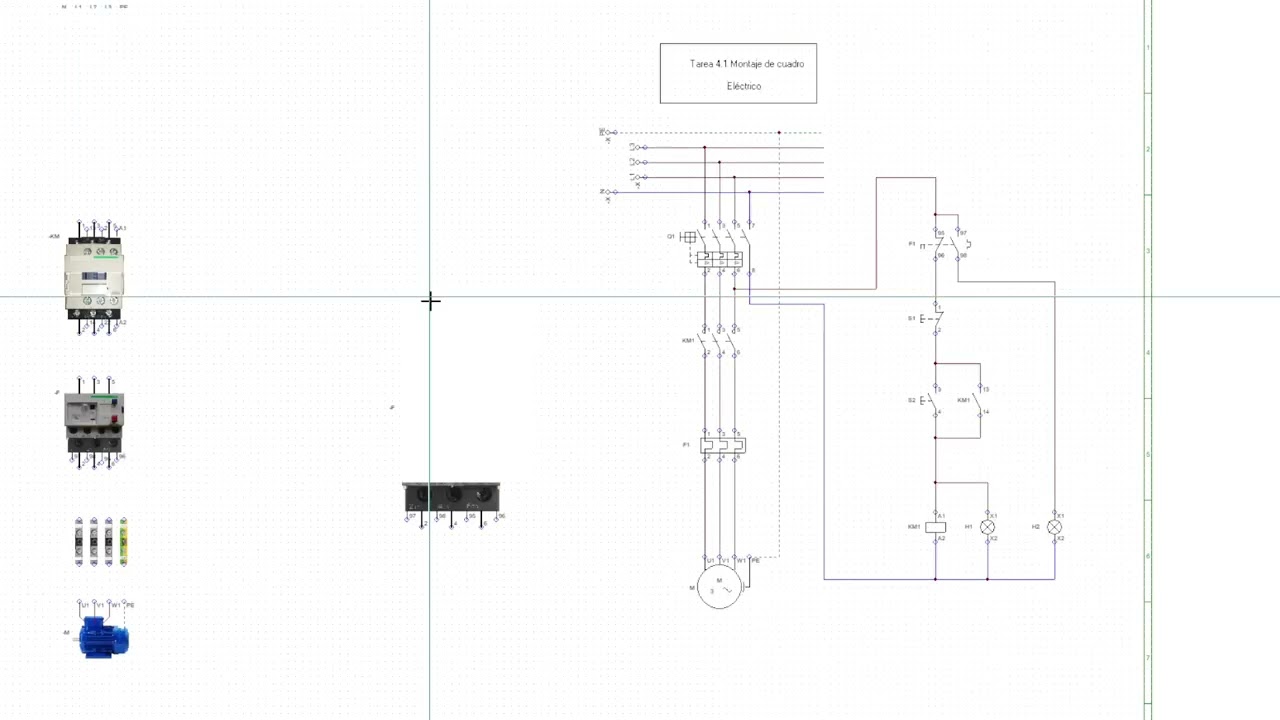Tarea 4.1 Automatismos Industriales. Cableado de cuadro arranque directo de motor trifásico