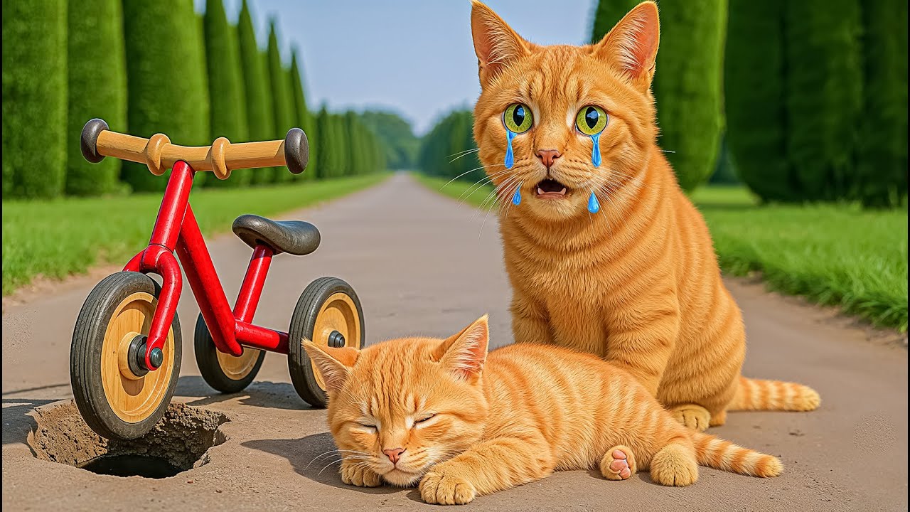 Mama Cat Trims Fur on the Farm and Makes Tiger Hat For Kittens At Home🐾🎩🐯
