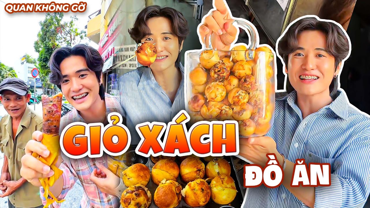 Thử Thách Ăn Vặt Bằng Giỏ Xách Khổng Lồ - Các Hàng Bánh Vừa Rẻ Vừa Siêu Dễ Thương | Quan không gờ