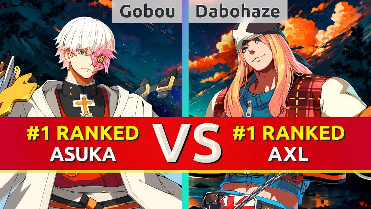 GGST ▰ Gobou (#1 Ranked Asuka) vs Dabohaze (#1 Ranked Axl). High Level Gameplay