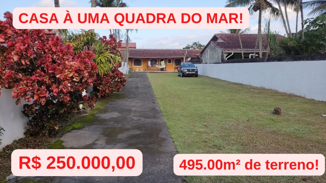 ( Vendido ) 250 mil | Edícula com 495 metros de área e 100 metros da praia, no Tupy em Itanhaém SP