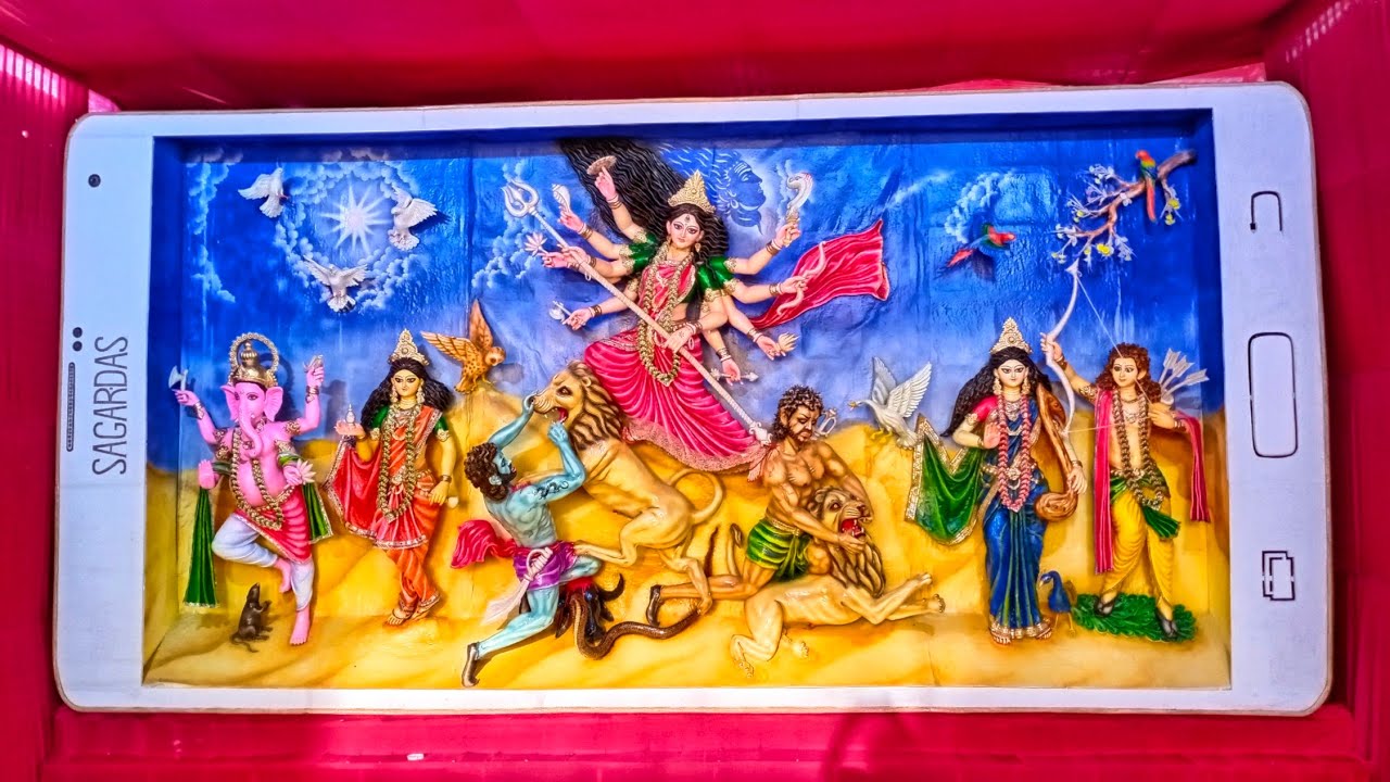2021 new Durga Puja,how to make maa Durga new theme, Durga Thakur banana,Durga first to last making