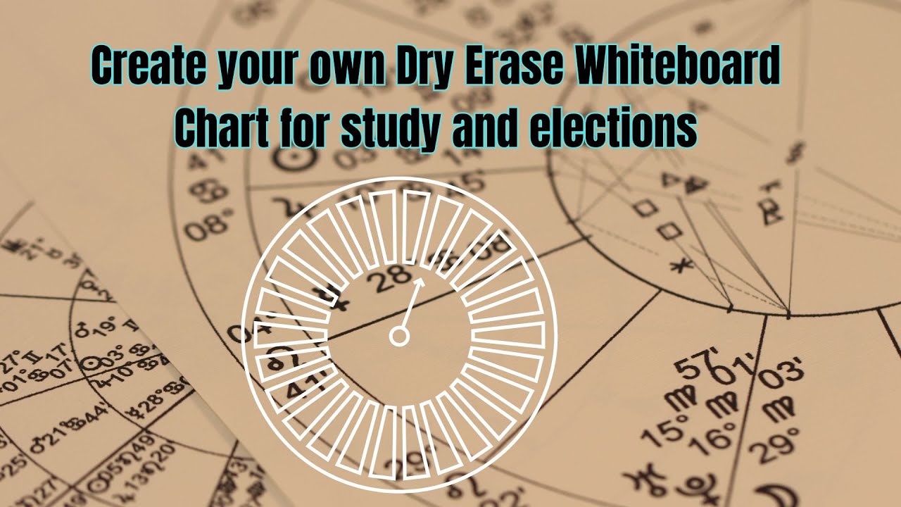 Timelapse of creating a whiteboard dry erase astrology horoscope chart for study and transits #diy