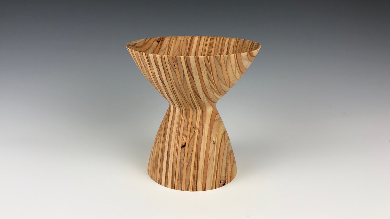 Wood turning - Plywood compote / bowl - Splintery but interesting