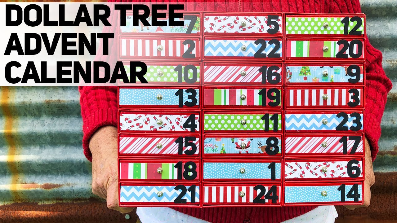 Making A DIY Dollar Tree Advent Calendar For Christmas