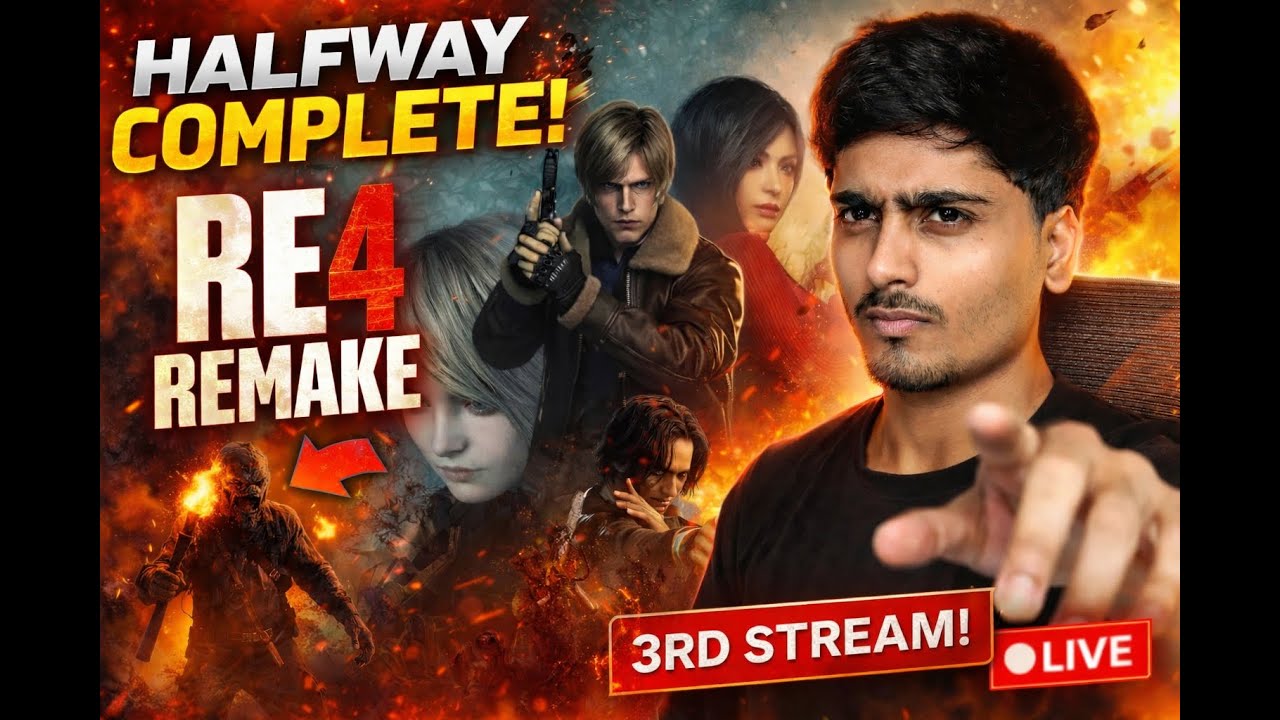 RE4 Remake Live #3 🔥 Half Story Done | Ashley Ko Bachana Hai 😈