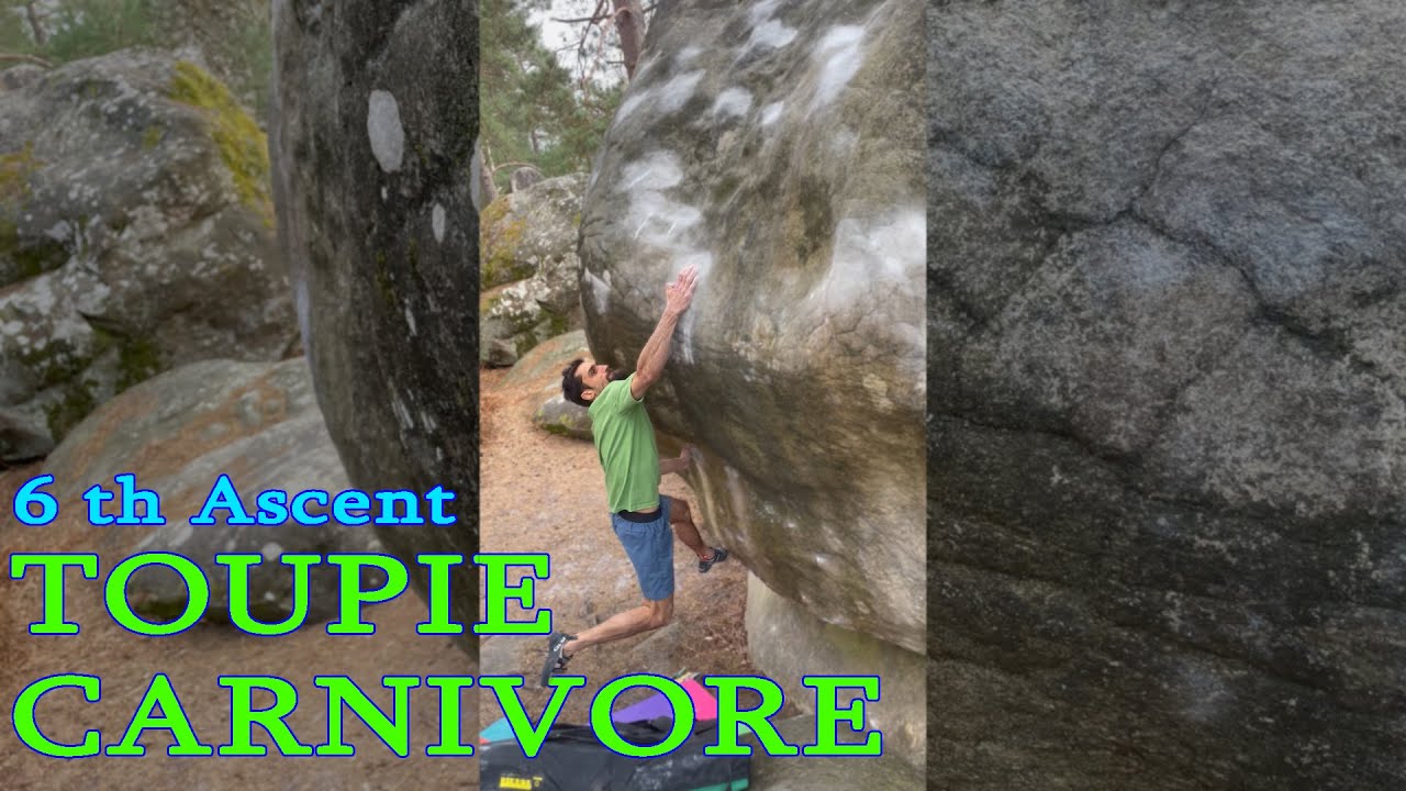 A very special Font boulder - La Toupie Carnivore Assis