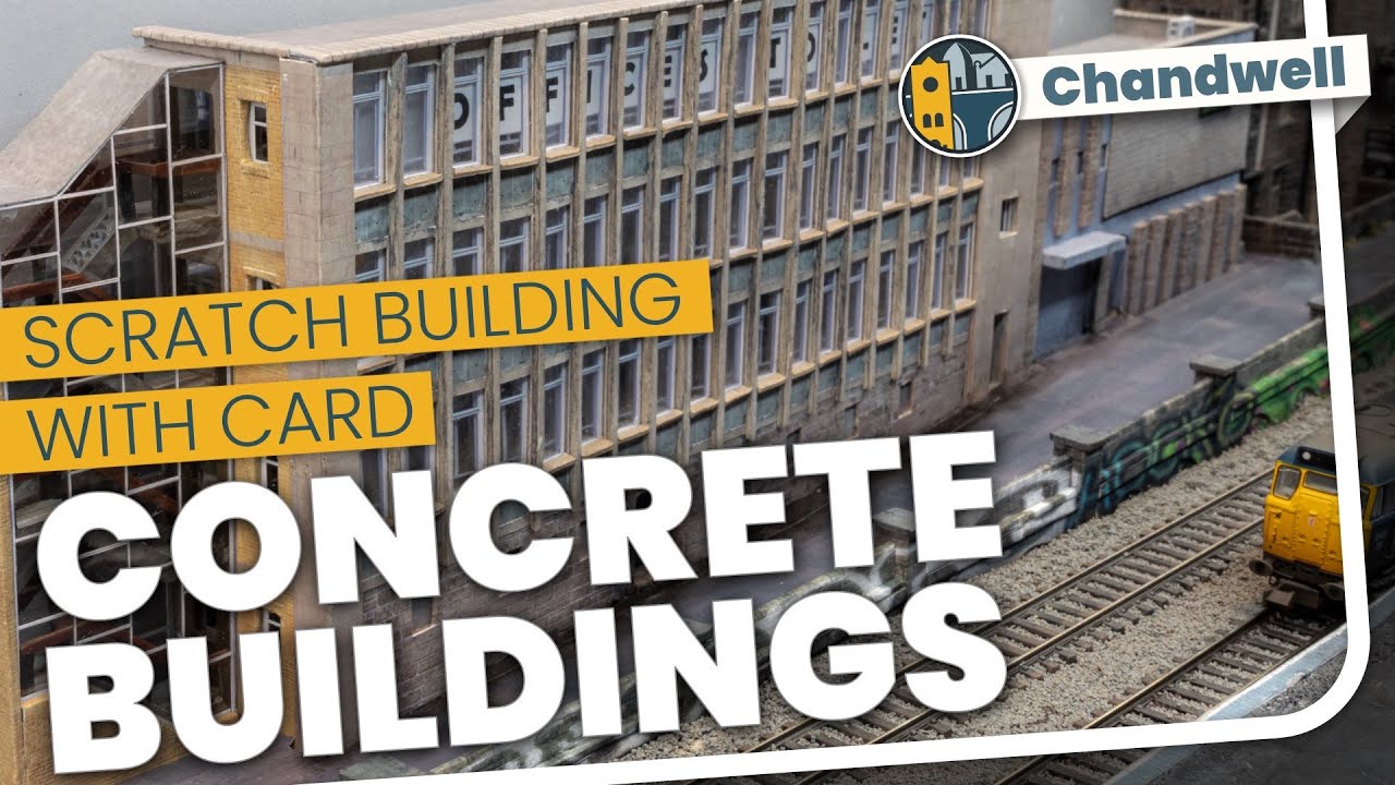 Two more finished! Concrete buildings from 1965 - Scratch Building Market Street Part 14
