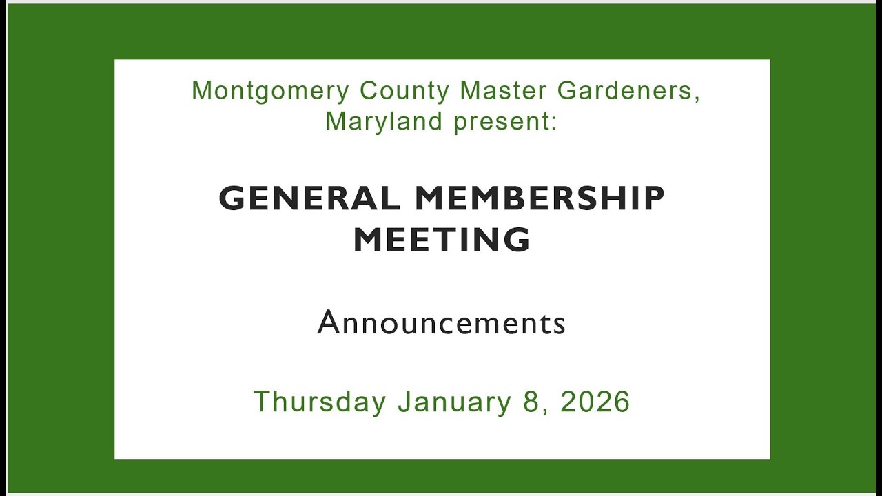MCMG January 2026 General Meeting