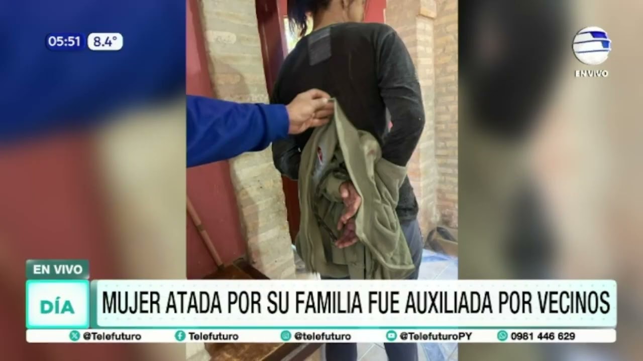 Mujer atada por su familia fue auxiliada por vecinos