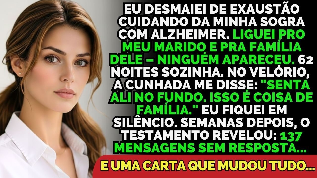 Cuidei Da Minha Sogra Sozinha Por 2 Meses    A Família Sumiu  No Testamento, Eles Me Mandaram