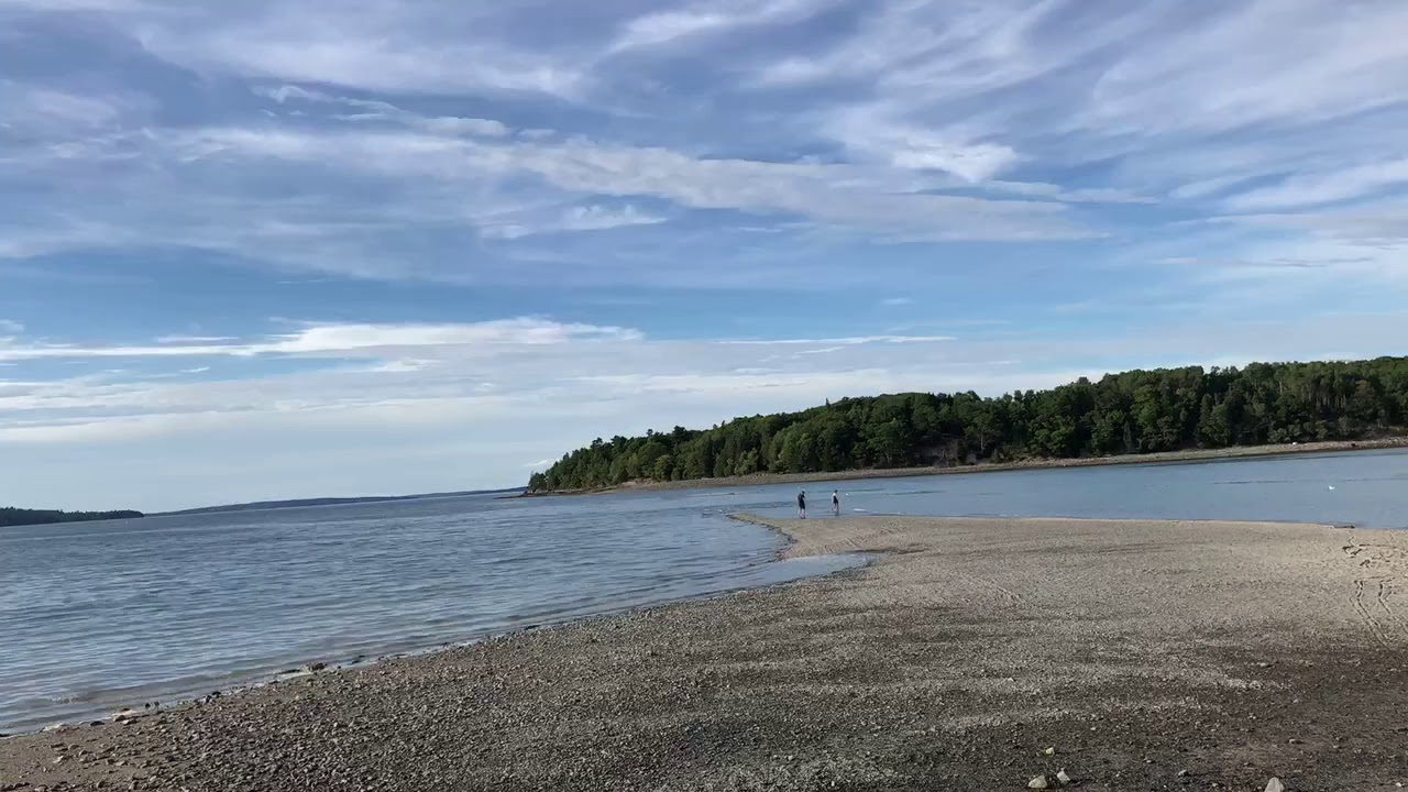 Bar Harbor ME Bar Island high tide time-lapse