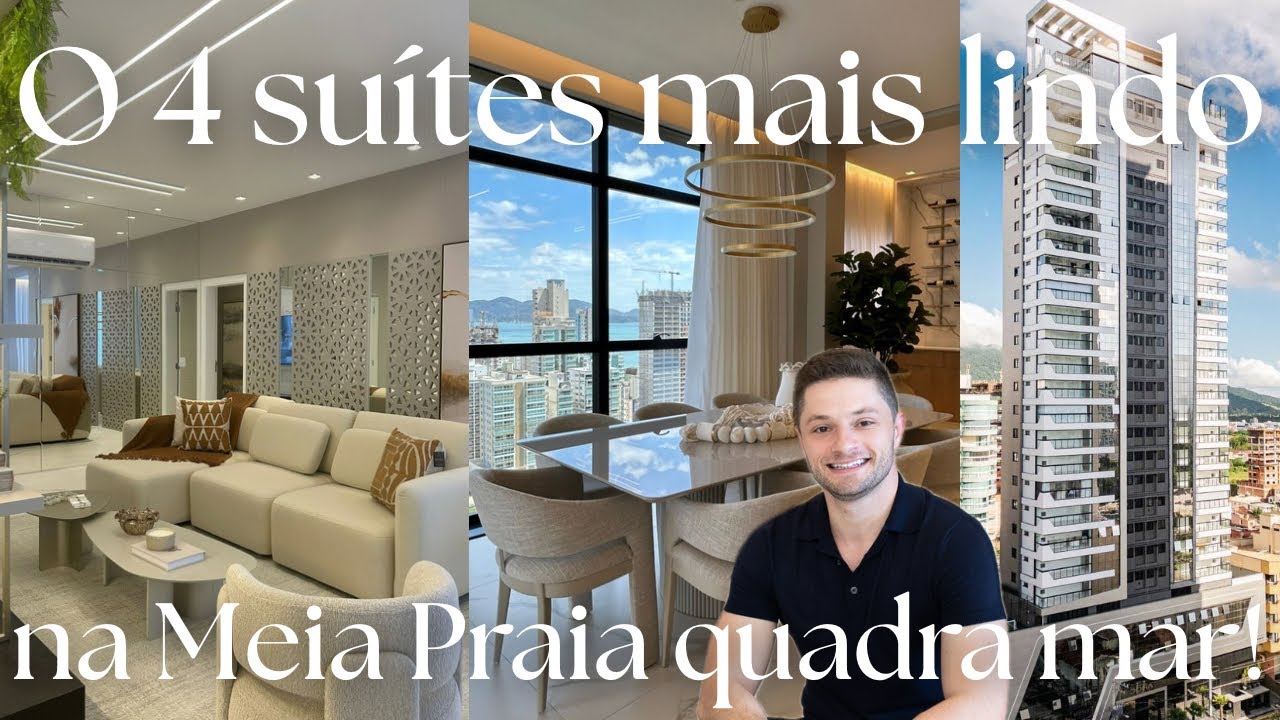 O apartamento mais LINDO e LUXUOSO da quadra do mar da Meia Praia, Itapema-SC