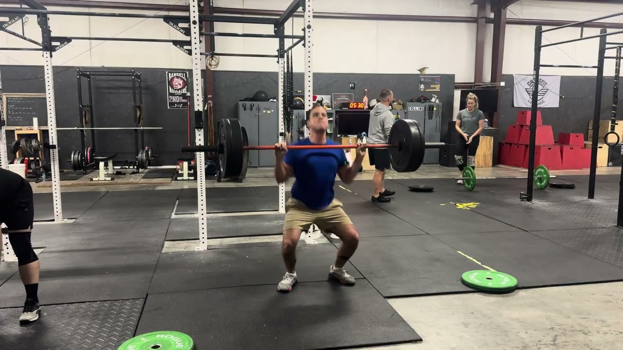 6 x 1 Power Clean + 1 Squat Clean, Ascending, 185lbs