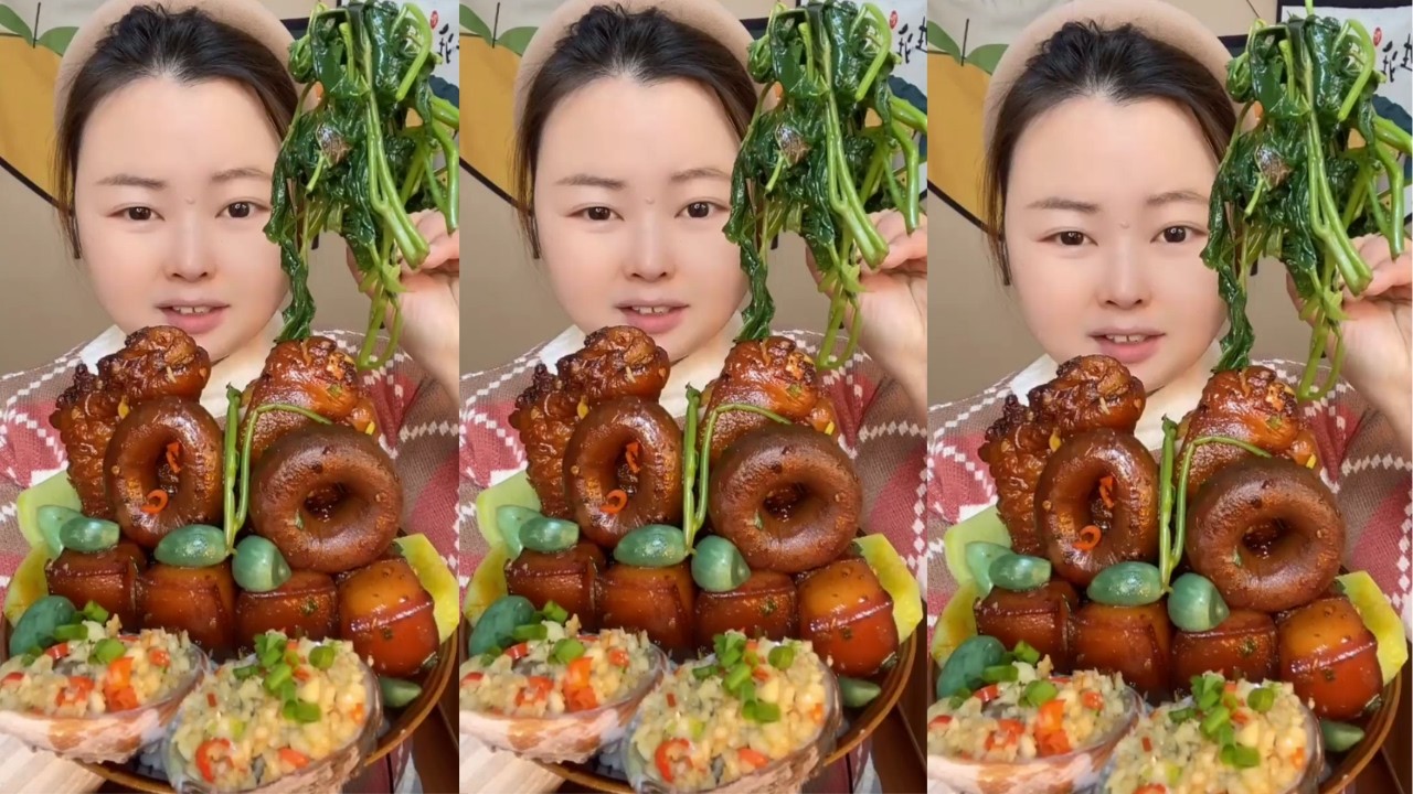 Rural ASMR Enjoy Eating Braised Pork Belly | Home Cooking Eating Show Really Delicious