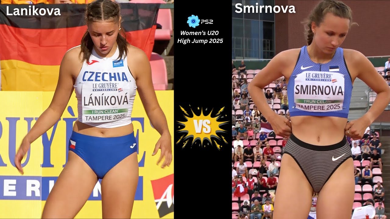 Smirnova vs Lanikova, Women's U20 High Jump #femaleathletes #womenshighjump #trackandfield