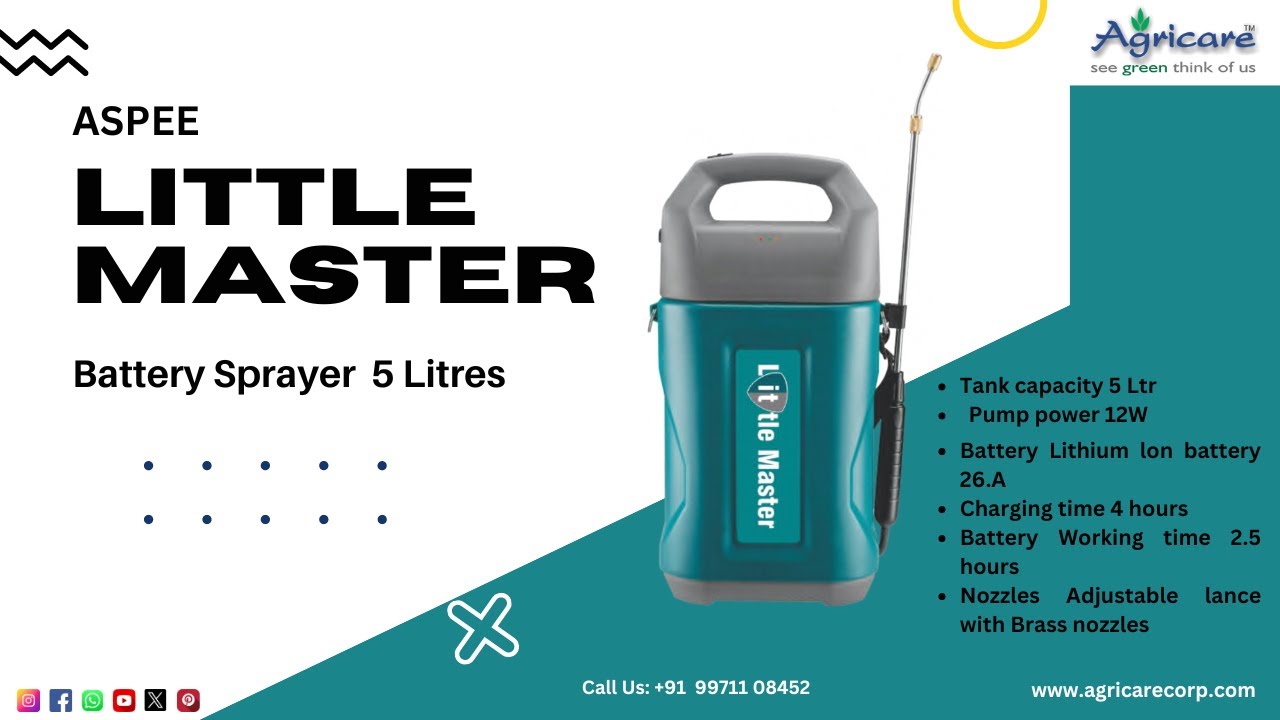 How to Use Battery Operated Garden Sprayer | Aspee LM 5L Demo & Review | Agricare Corporation Noida