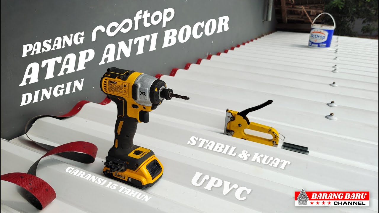 Pasang Atap Rooftop / Alderon Kanopi UPVC Atap Dingin Anti Bocor #upvc #kanopibajaringan