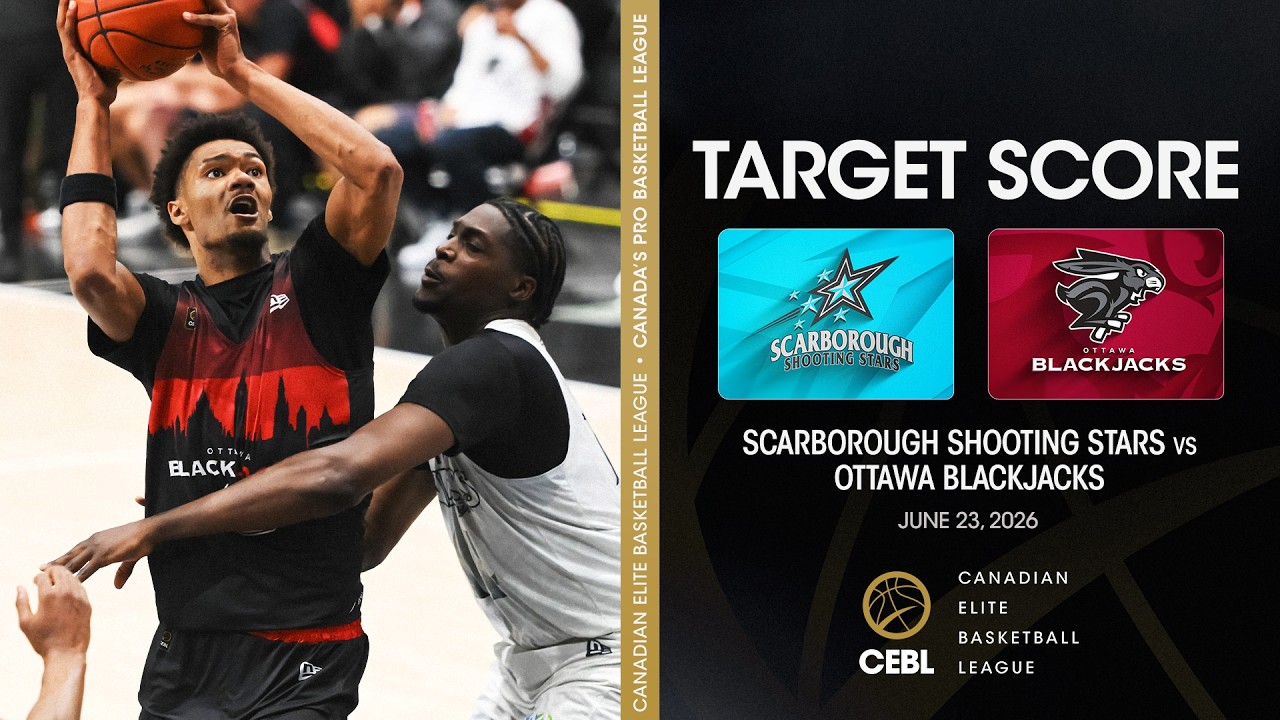 Целевой счёт CEBL | Ottawa BlackJacks против Scarborough Shooting Stars | 23 июня 2026 г.