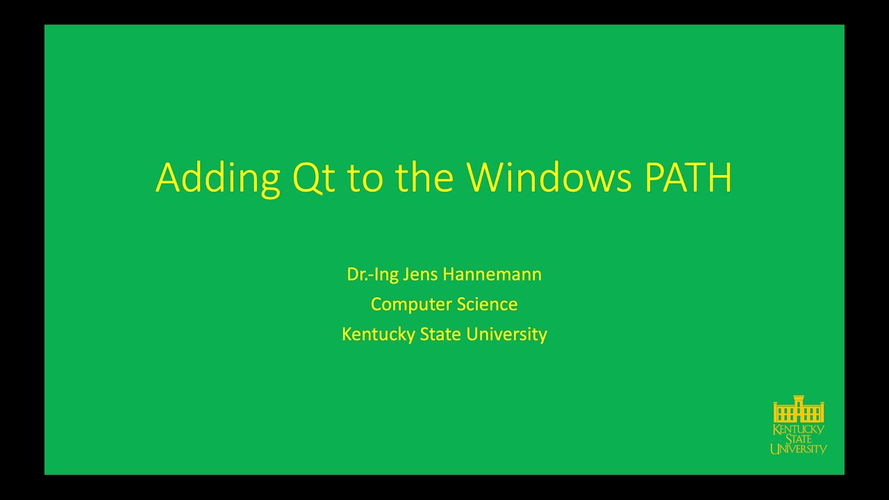 Toolchain Setup - Adding Qt to the Windows PATH