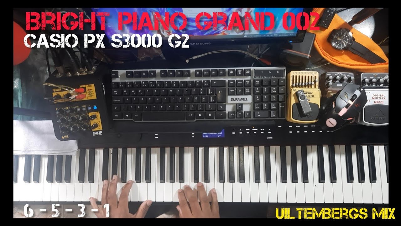 #Keyscam #review Timbre - Bright grand piano 🎹 do casio PR&Iacute;VIA px s3000 com layer pad e slow strings