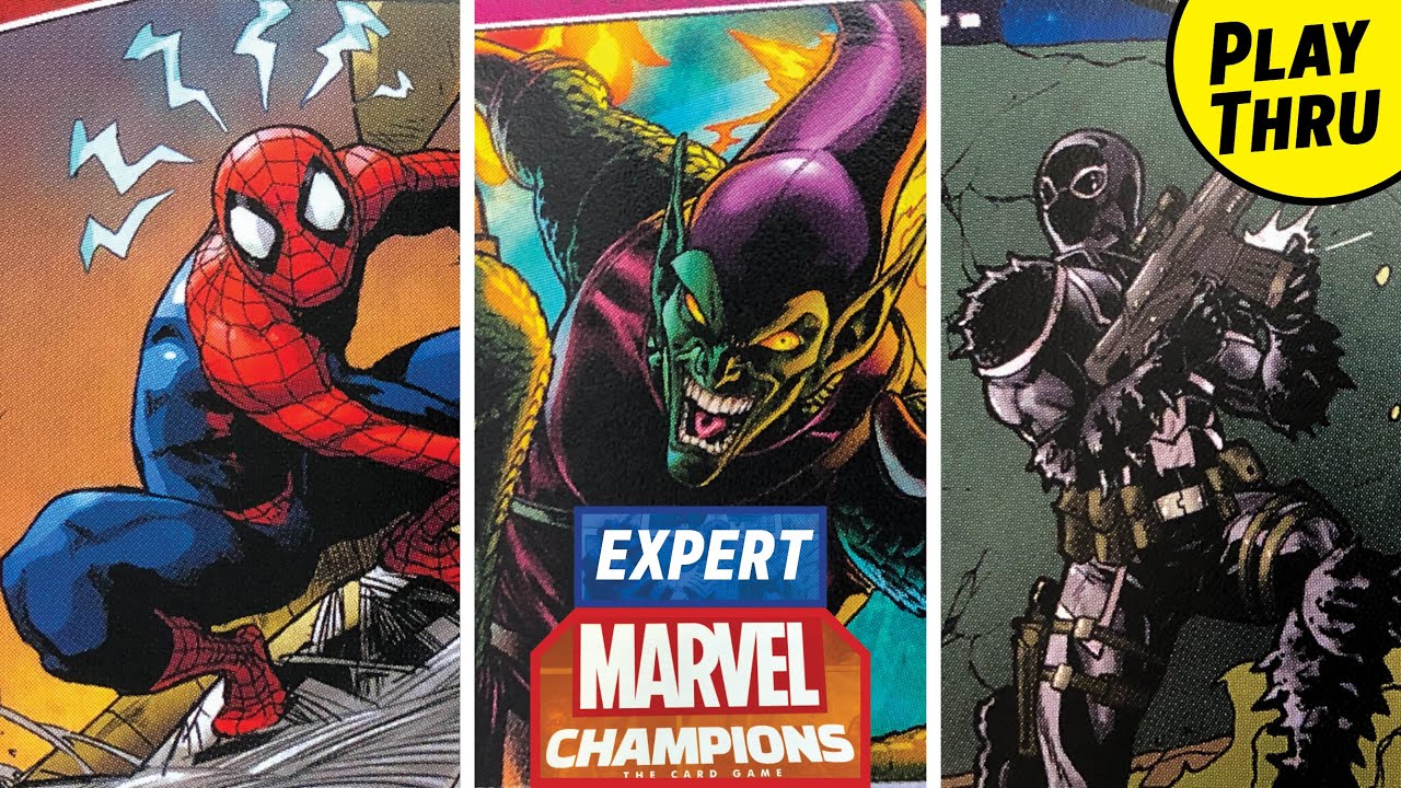 ВЕНОМ и ЧЕЛОВЕК-ПАУК сражаются с экспертом ЗЕЛЕНЫМ ГОБЛИНОМ | MARVEL CHAMPIONS: карточная игра, о...